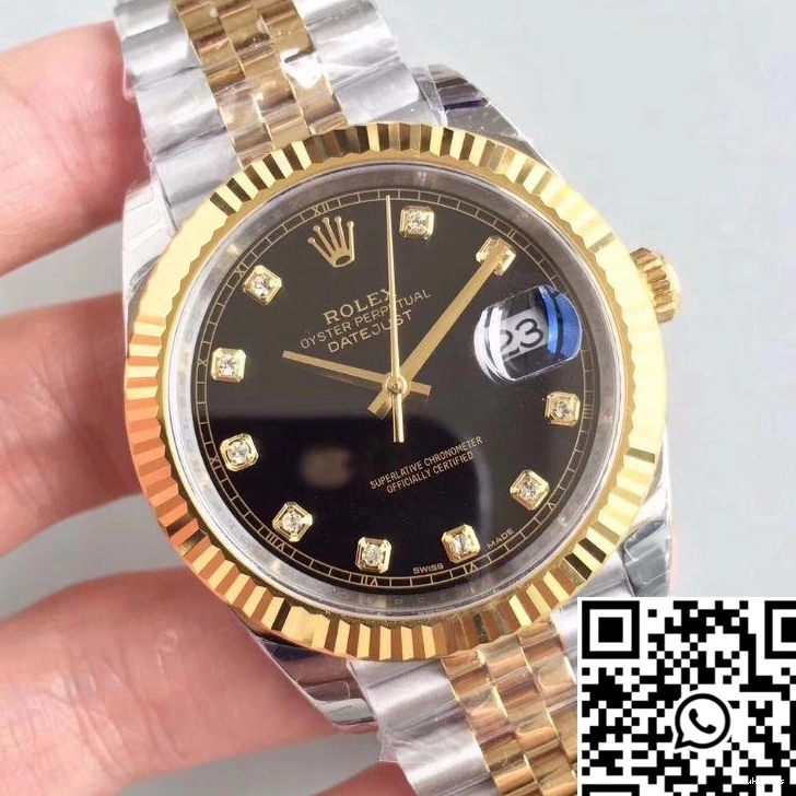 Black Dial EW Datejust Diamond-encrusted Rolex II Factory M126333-0013 0714